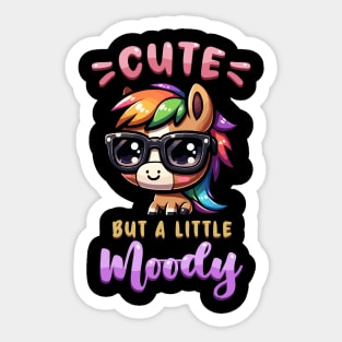 Cute But A Little Moody I Equestrian Pony Horse Fan Sticker